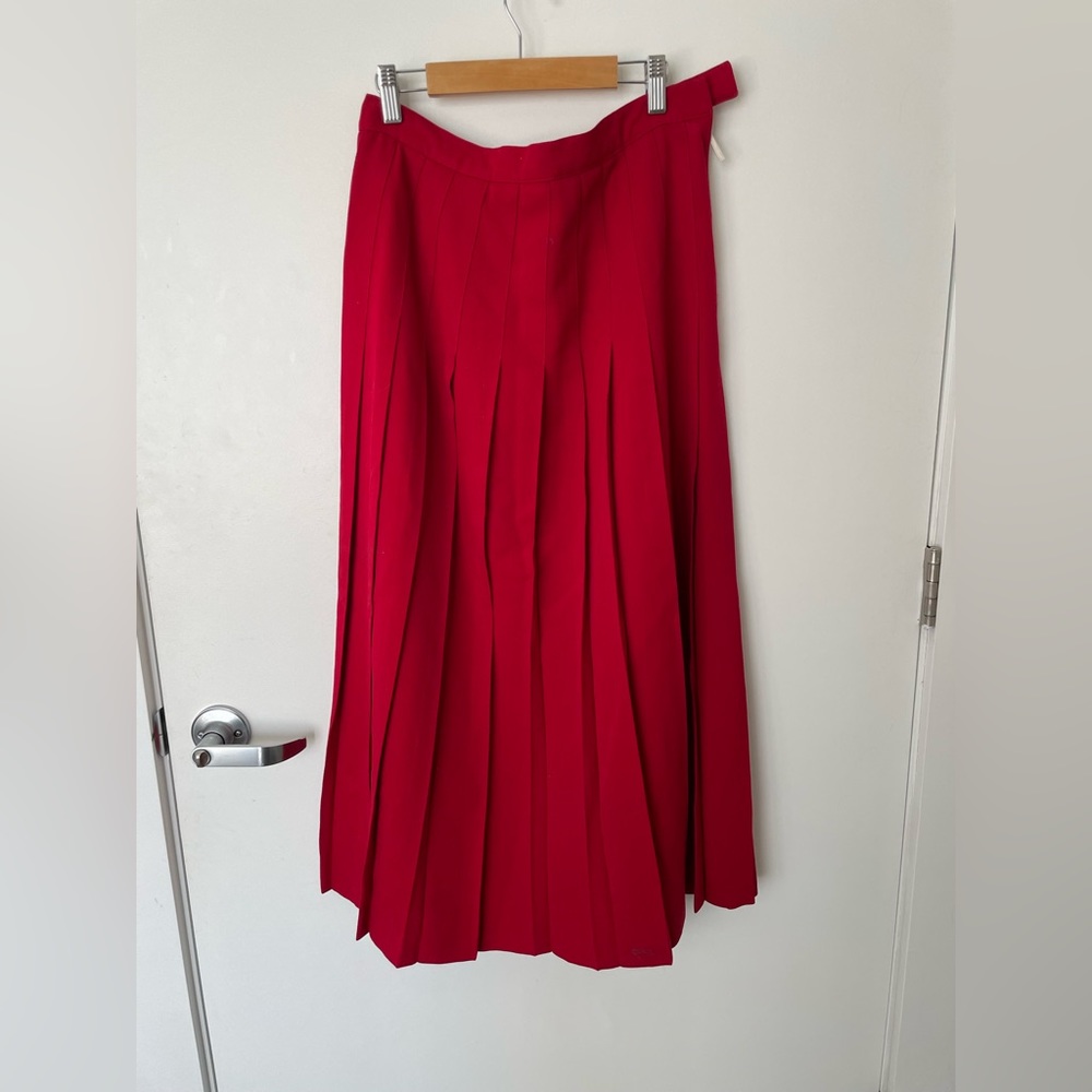 Vintage Burberry pleated maxi skirt